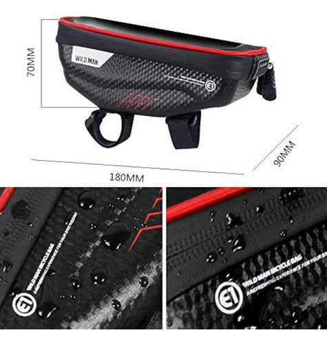 Mozowo Waterproof Bicycle Handlebar Bag with Touch Screen 5