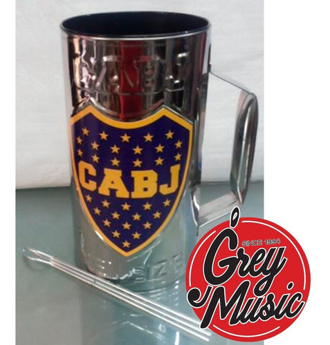 Vaso Guiro De Boca Juniors 3/4 L De Aluminio Grabado Xeneize 0