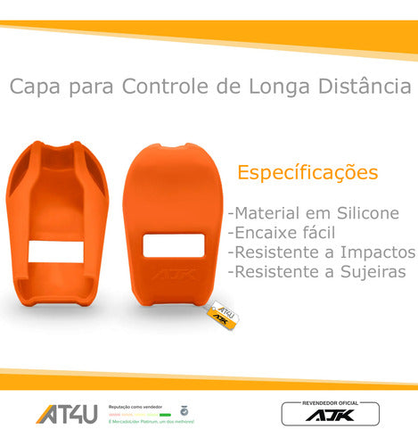 Capa Controle Longa Distancia Ajk Smart Control Laranja 5