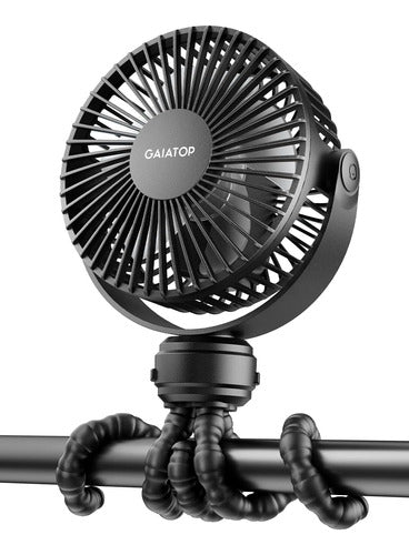 Mini Ventilador Portátil Batería 3 Velocidades Trípode Negro 0