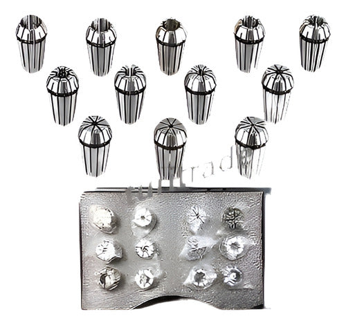 Nuevo 12pcs ER25 Spring Collet Set Para Fresado CNC Torno He 0