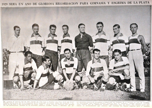 Vintage Gimnasia y Esgrima La Plata Football Jersey 1929 6