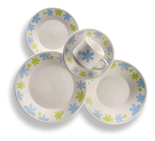 Biona Lavanda Plate Set 30 Pieces: Flat, Deep, Dessert Plates & Cups 0