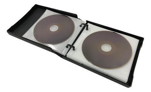 Porta Cd/dvd Plástico Preto P/12 Discos Levox C/3 2