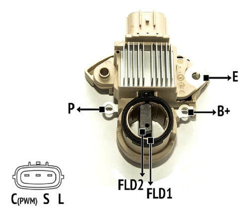 UNIPOINT/TAMATEL Voltage Regulator Compatible with Nissan March Frontier 1