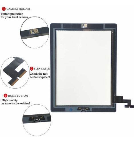 Cable Flex Boton Home Para iPad 2 Touch Screen Glass Digitiz 2