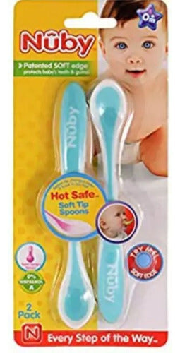 Nuby Set of 2 Long Spoons Blister Pack 5277 1