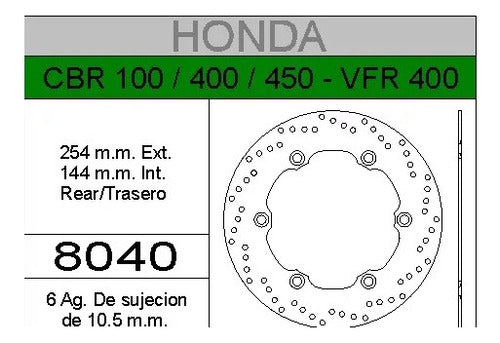 HD Brake Disc Rear Honda CBR 1000 / VFR 400 HD 8040 1