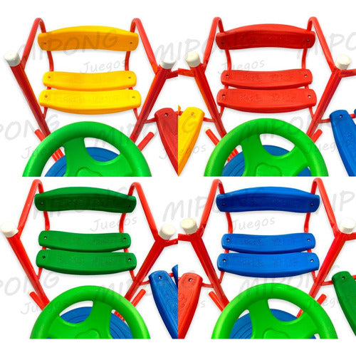 Premium Reinforced Children's Carousel with 4 Seats - Real Photos 12