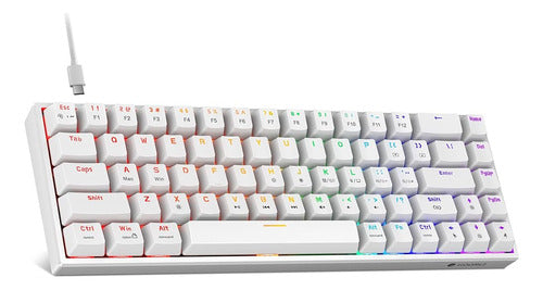 Koorui 60% Teclado Mecánico Para Juegos, Retroiluminación Le 0