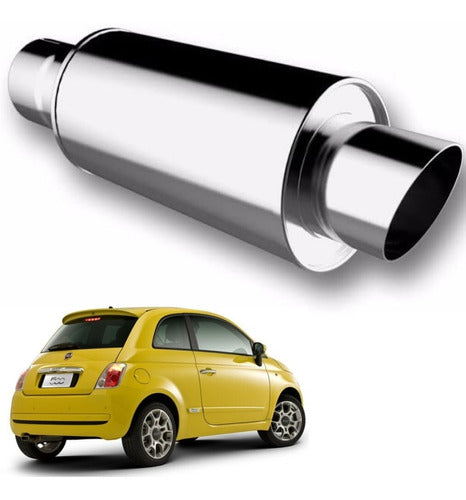 Abafador Esportivo Inox Fiat 500 Sportair 0