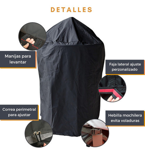 CoverALL Funda Gris Cubre Kamado De 90cm Diámetro Extra Large - Imper 2