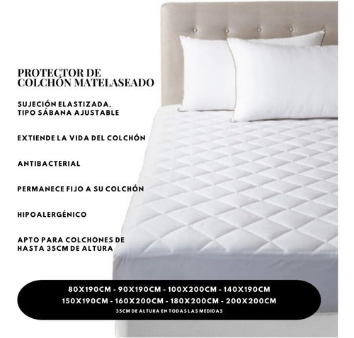 Maaian Hogar Quilted Adjustable Mattress Protector 90x190 1