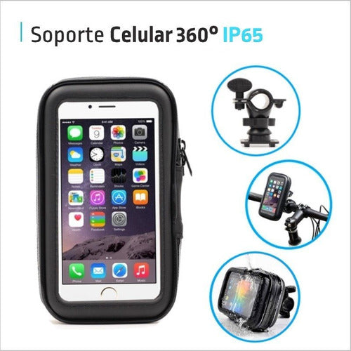 Waterproof Motorcycle Bike Cell Phone Holder Antivibration Touch Support 1