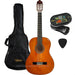 Valencia Superior Acoustic Guitar + Reinforced Case Advanced Tuner 0