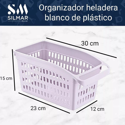 Plastic Kitchen Organizer Basket with Handle for Pantry 1