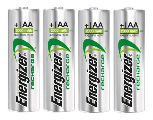 4 Pilas Aa Energizer Recargables Nh15-2000 - Envío Gratis 0