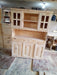 Modular Glass Display Cabinet Pine 1.20m Leaded Glass Doors Factory Made 0