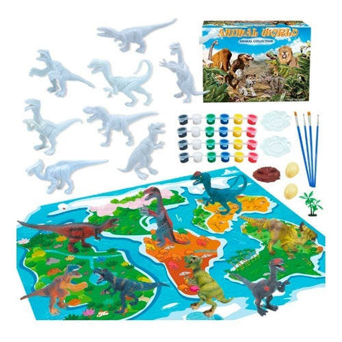 Dinosaur Painting Kit with Play Mat 0