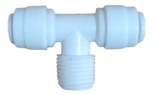 Aqua Home Connector T 1/4 with Threaded Base 0