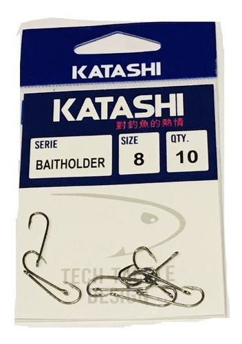 Katashi Baitholder Fishing Hooks Size 8 x 10 Units Assorted Sea 0