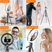 Everest.UY LED Ring Light 26cm + 120cm Portable Tripod for Videos and Photos 4