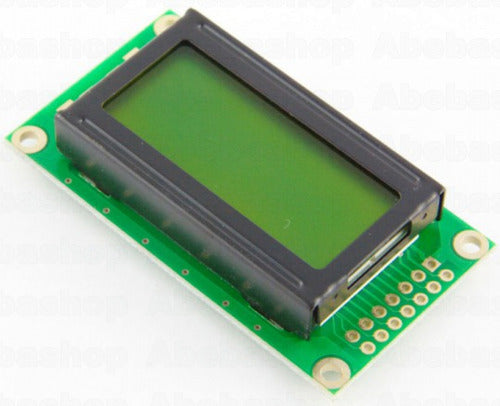 LCD 8x2 with Green Backlight (HD44780 / KS0066 Controller) 0