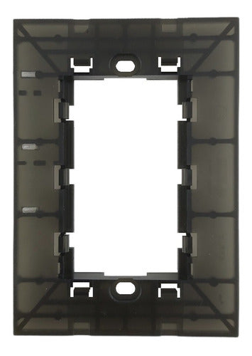 Jeluz Tapa Con Bastidor Y Ribete Linea Cristal 10x5 Blanca 1