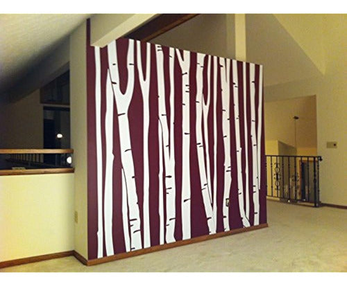 Innovative Stencils Large Birch Tree Wall Sticker Forest Kids V 2