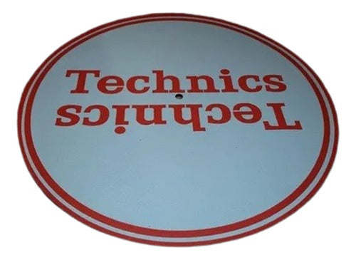 Technics Rojo Y Blanco Slipmat Paño Para Bandejas Latex 0