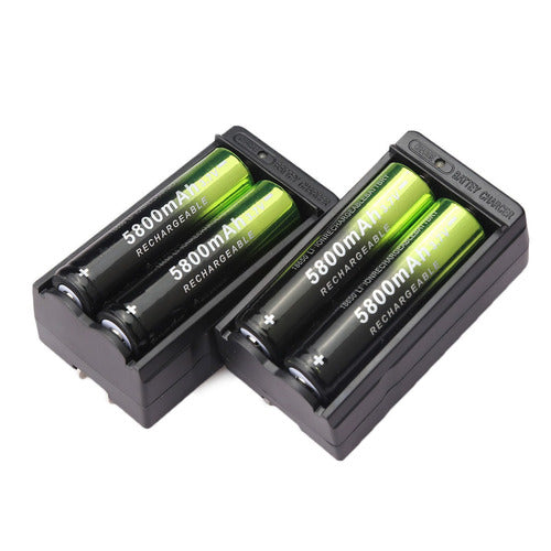 4pcs 5800mah 18650 Batería Recargable Li-ion 3.7v Baterías + 0