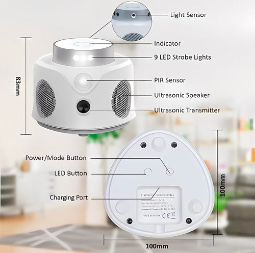 MAS ELECTRONIC@ Ultra Potent Murcielagos Ratas Ultrasonid Plaga Espant Urs02 2