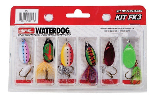 Waterdog FK3 Spinning Fly Trout Kit - 6 Fishing Spinners 0