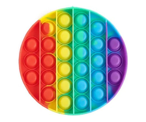 Juego Pop-it Redondo Multicolor Antiestrés (fidget Toy) 1