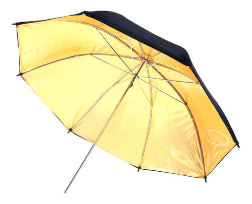 Franca Digital Golden Black Umbrella 84 Cm Photography Flash Nikon Canon Etc 0