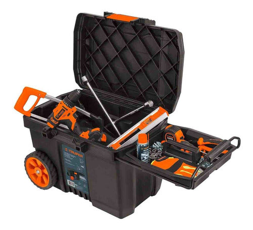 Truper Tool Box 23 Inch with Wheels and Telescopic Handle 0