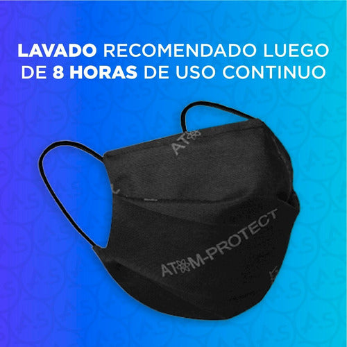 Atom Protect Black Edition Face Mask CONICET Original X10 Uni 5