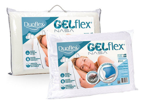 Duoflex Set X2 - 100% Viscoelastic Gel Foam Pillow 0