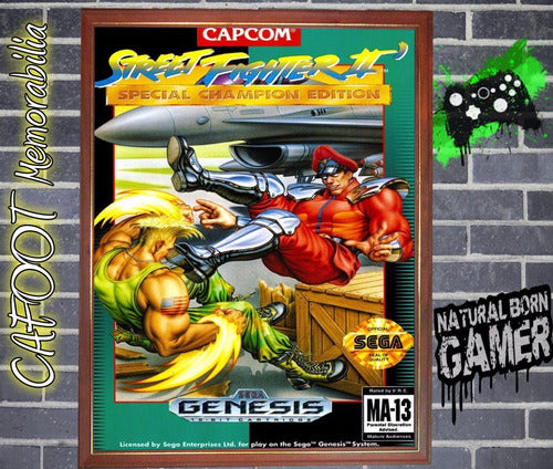 Street Fighter II (Sega Genesis) - Framed Poster 0