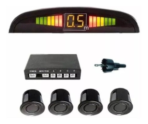 Sensor De Estacionamiento Con Display Y Sonido Negro 1