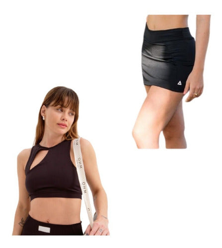 Salpa - fsport Conjunto Deportivo! Top Mujer Greta + Pollera C/ Calza Mujer 0