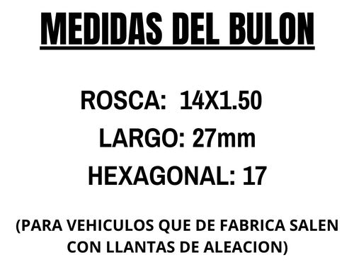 Bulon Antirrobo Seguridad Vw Passat Virtus Taos Gol Voyage 1