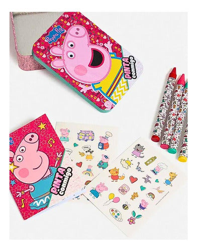 Peppa and Zenón Tin with Coloring Book, Crayons, Stickers 5