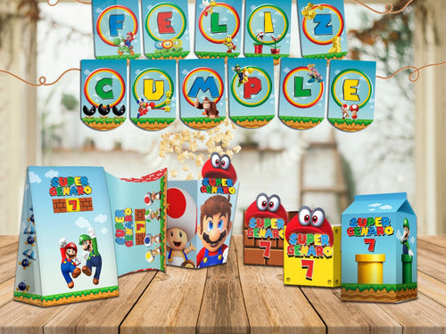 PRINT.INK Kit Imprimible Texto Editable Powerpoint - Super Mario Bros 1