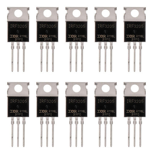 IRF3205 10pcs MOSFET N-Channel 55V/110A TO-220 - M186 Stock 0