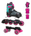 Rollers / Skates 2-in-1 Extendable Britz Kossok + Protec 6