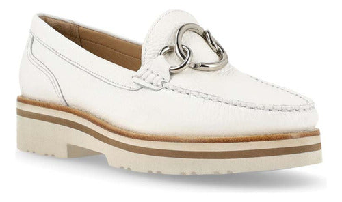 Hush Puppies Mocasin Rago Blanco (220 Para Dama) 1