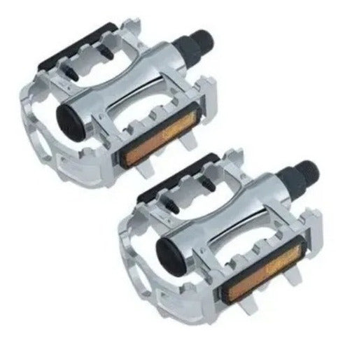 Pedales De Bicicleta Aluminio Pedal Bici Metal Grises X2 0