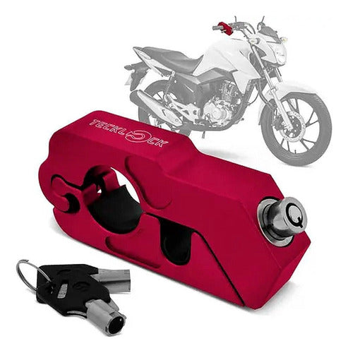 Trava Para Moto De Manete E Manopla Tecklock 1