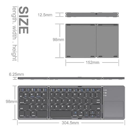 Gimibox Bluetooth Folding Keyboard, Pocket Size 5